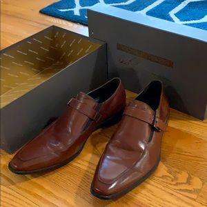 Brown Italian leather Donald J Pliner men’s shoes